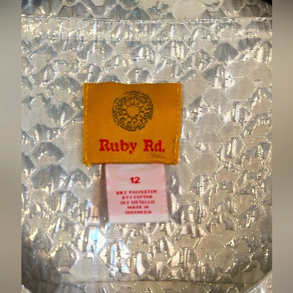 Ruby Rd. Size 12 Silver Lightweight Jacket - Picture 4 of 4